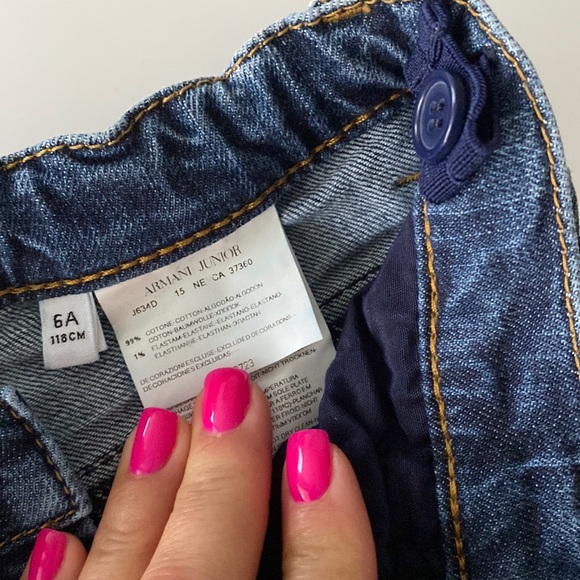 Armani Junior Girls Blue Jeans New - Picture 7 of 7